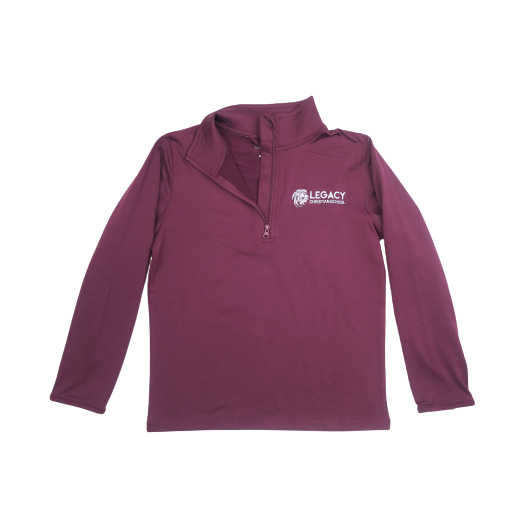 1/4 Zip Performance Fleece Pullover with Legacy Christian Logo