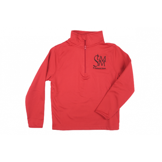 1/4 Zip Performance Pullover with St. Margaret Mary Logo
