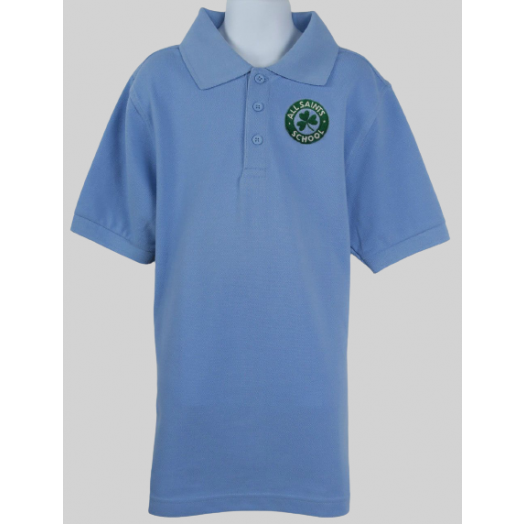 Short Sleeve Polo Shirt with All Saints Logo