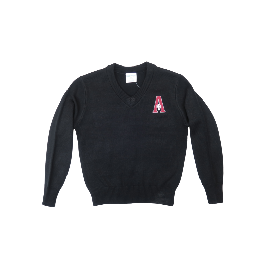 V-Neck Pullover Sweater with Assumption Logo
