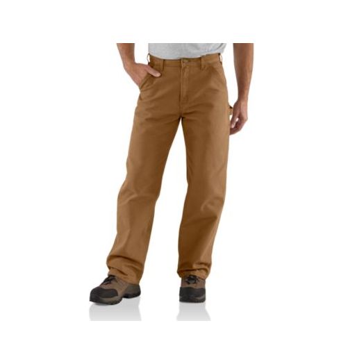 B11 Carhartt Mens Washed Duck Work Dungaree Pant in Brown