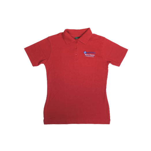 Female Short Sleeve Polo Shirt with Beth Haven Logo