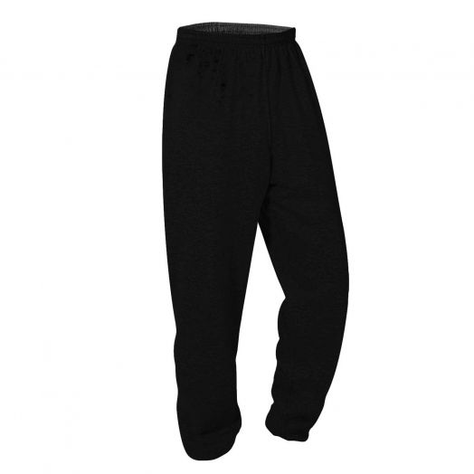 Black Open Bottom Sweatpants