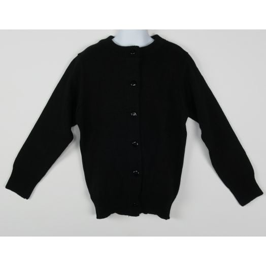 Elderwear Black Crewneck Cardigan Sweater