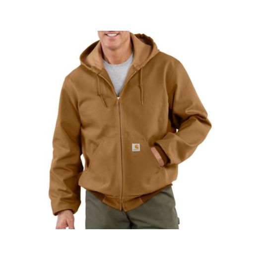 Carhartt J131 Loose Fit Firm Duck Thermal Lined Active Jacket-Brown