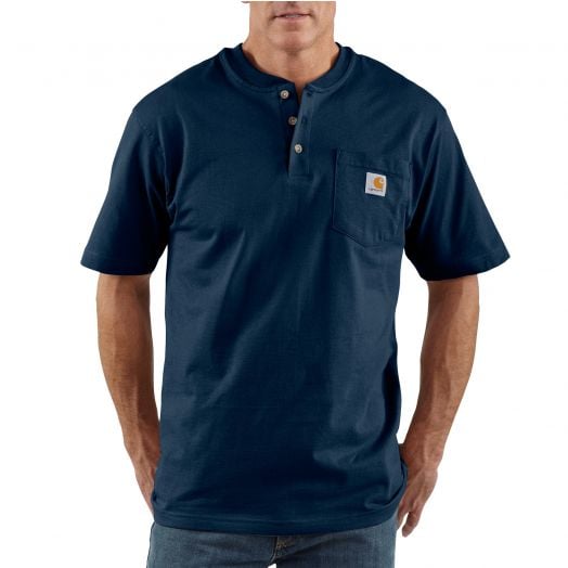 Carhartt Workwear Men's Short Sleeve Navy Henley T-Shirt
