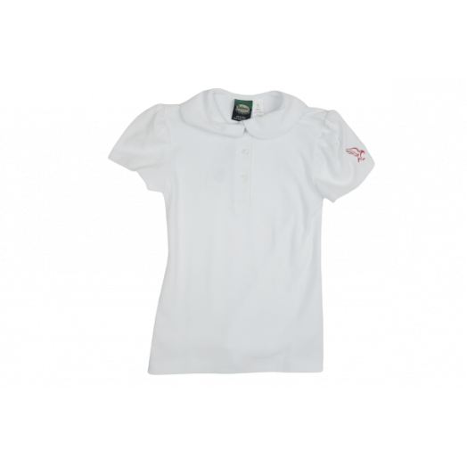 Female Short Sleeve Round Collar Polo Shirt with Central Baptist Logo