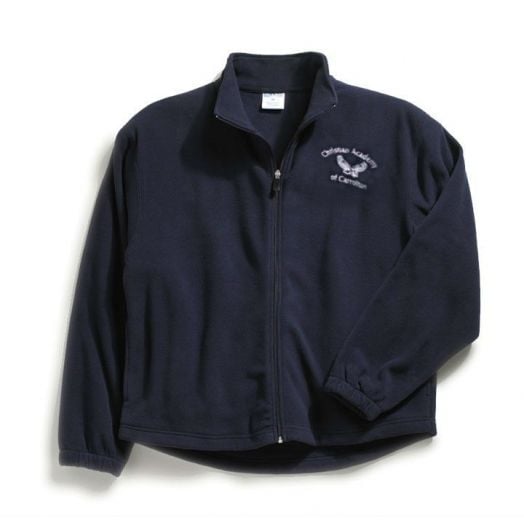 Full Zip Fleece Jacket with Christian Academy of Carrollton Logo