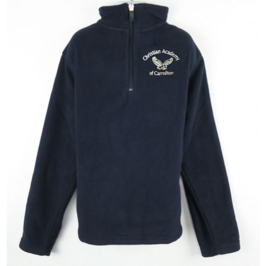 1/4 Zip Fleece Pullover with Christian Academy of Carrollton Logo