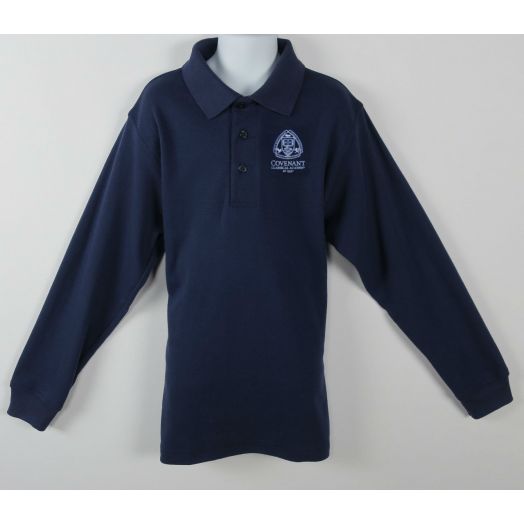 Long Sleeve Polo Shirt with Covenant Classical Logo