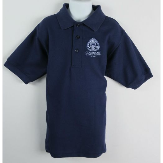 Short Sleeve Polo Shirt with Covenant Classical Logo
