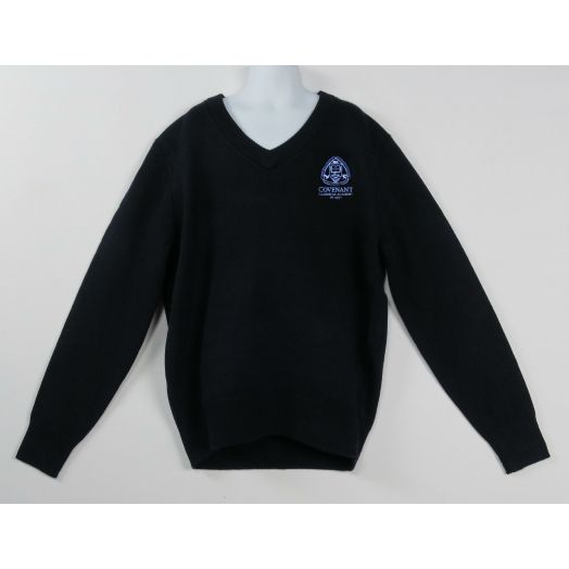 V-Neck Pullover Sweater with Covenant Classical Logo