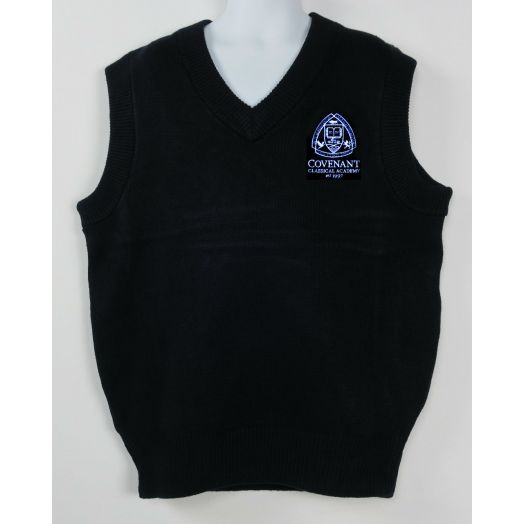 V-Neck Sweater Vest with Covenant Classical Logo
