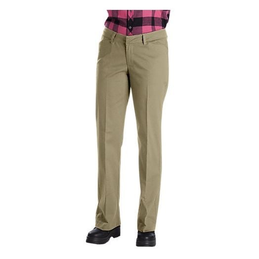 Dickies Womens Relaxed Straight Flat Front Desert Sand Pant