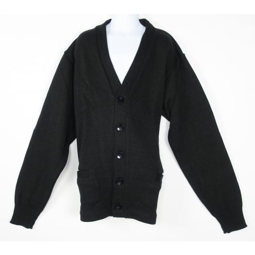 Elderwear Black V-Neck Cardigan Sweater