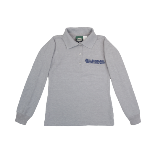 Female Long Sleeve Polo Shirt with Sts. Peter and Paul (Lexington) Logo