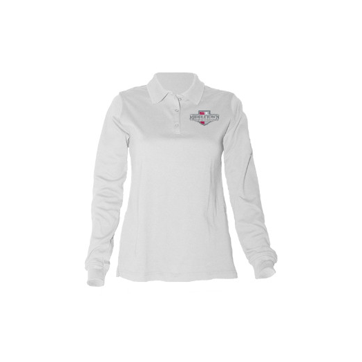 Female Long Sleeve Polo Shirt with Middletown Prep & Fitness Logo