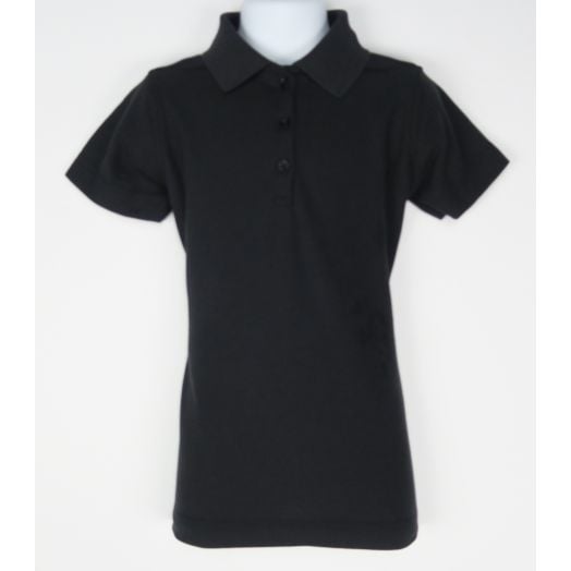 Female Short Sleeve Black Polo Shirt