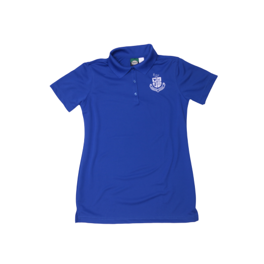 Female Short Sleeve Dri-Fit Polo Shirt with Lexington Catholic Logo