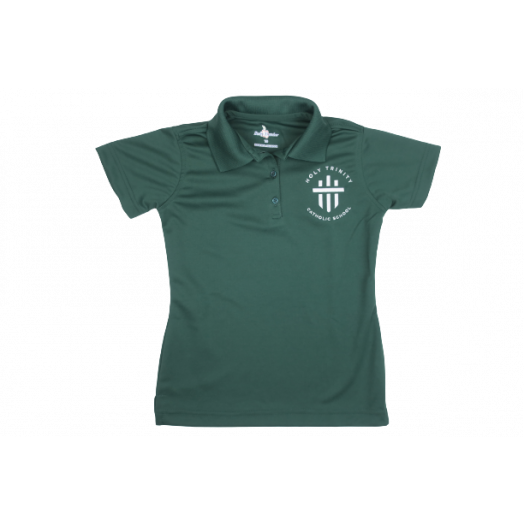 Female Short Sleeve Dri-Fit Polo with Holy Trinity Logo