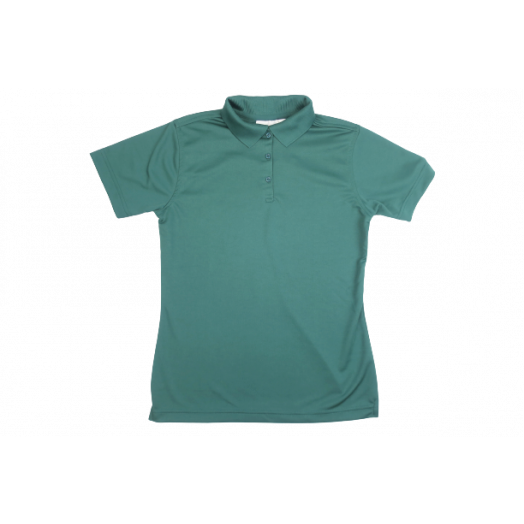 Female Short Sleeve Hunter Green Dri-Fit Polo Shirt