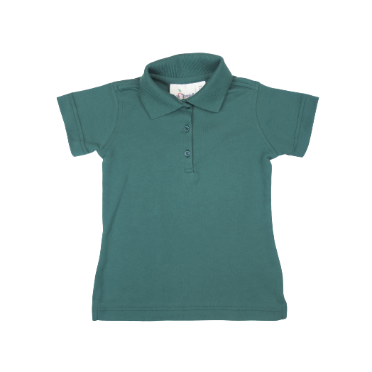 Female Short Sleeve Hunter Green Polo Shirt