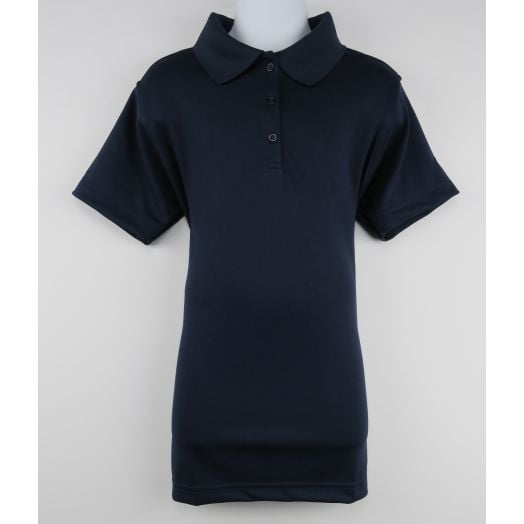 Female Short Sleeve Navy Dri-Fit Polo Shirt