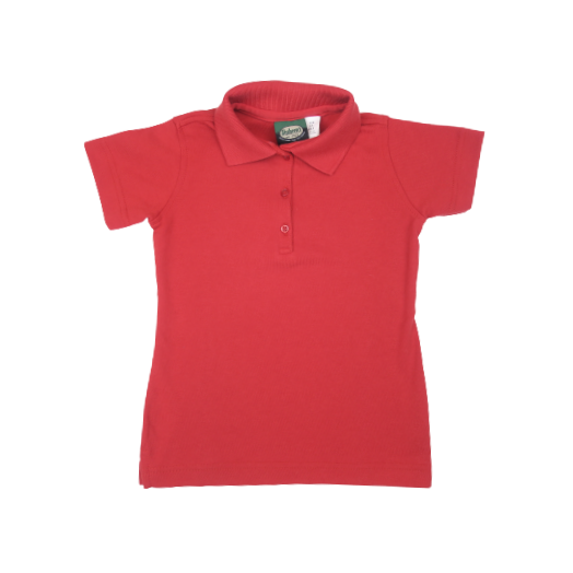 Female Short Sleeve Red Polo Shirt