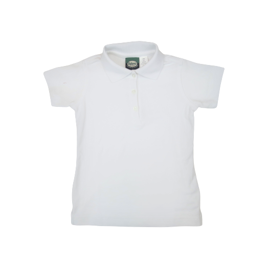Female Short Sleeve White Polo Shirt