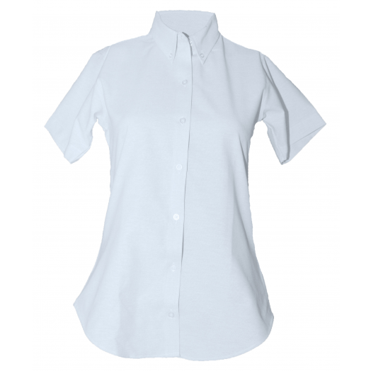 Female Short Sleeve White Oxford Shirt