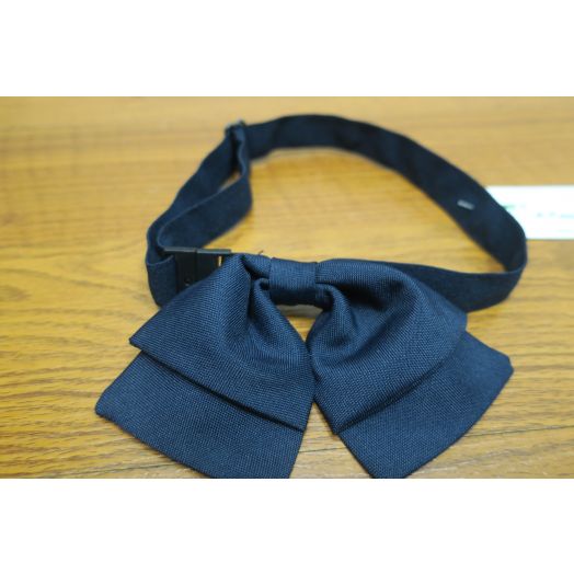 Girls Navy Floppy Bow Tie