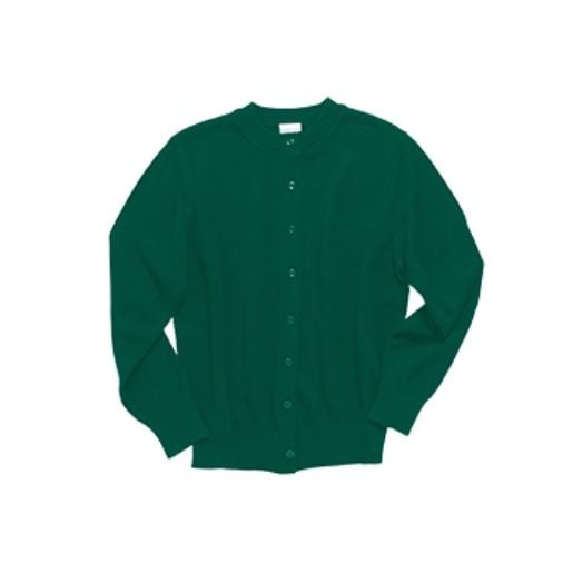 Elderwear Green Crewneck Cardigan Sweater