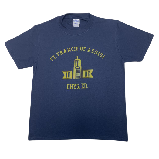 GYM T-SHIRT WITH ST. FRANCIS OF ASSISI LOGO
