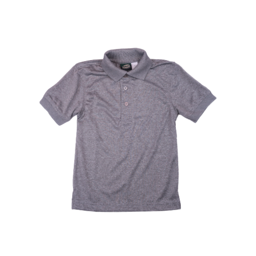 Short Sleeve Heather Grey Dri-Fit Polo Shirt