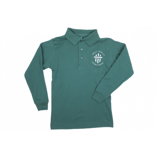 Long Sleeve Polo Shirt with Holy Trinity Logo