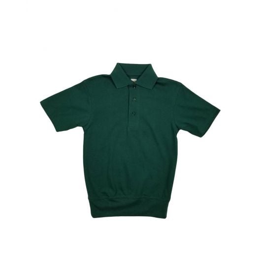 Hunter Green Short Sleeve Banded-Bottom Polo