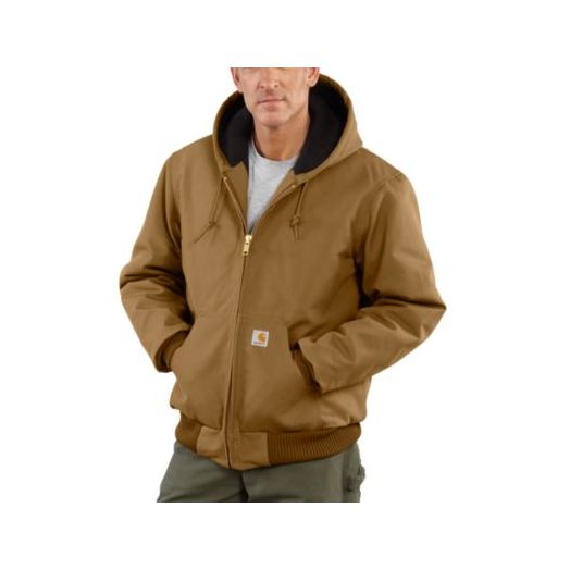 J140 Carhartt Brown Duck Active Quilted Flannel Lined Jacket