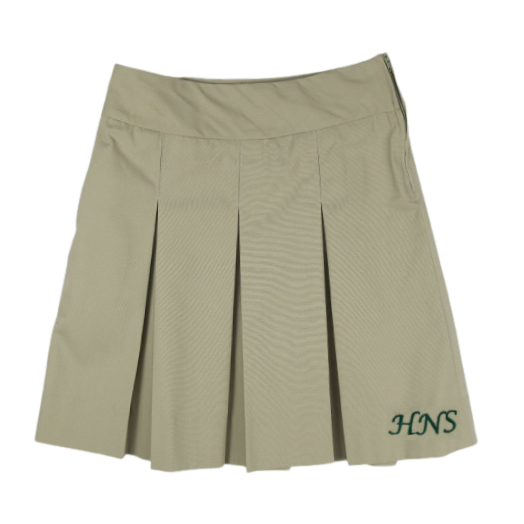 Khaki Uniform Skirt with Holy Name of Jesus Logo