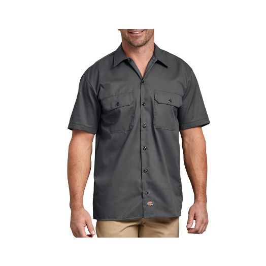 Kroger Technology Dickies Charcoal Short Sleeve Work Shirt