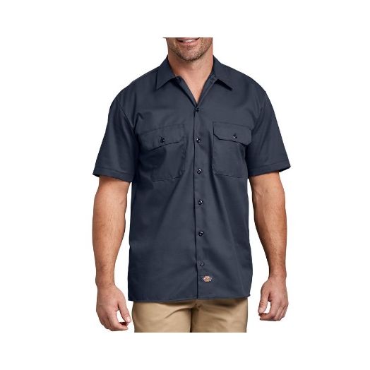 Kroger Technology Dickies Dark Navy Short Sleeve Work Shirt