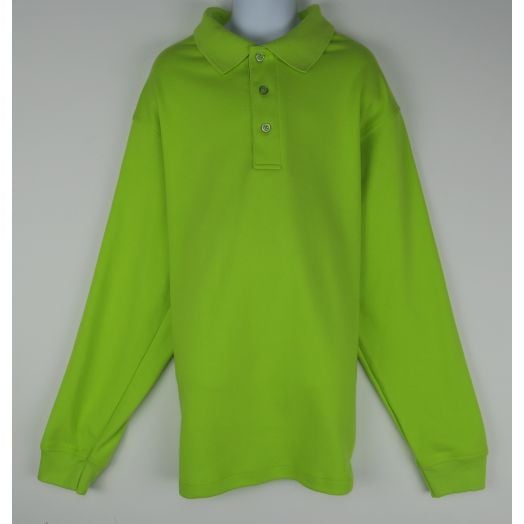 Long Sleeve Lime Green Polo Shirt