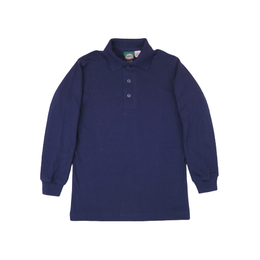 Long Sleeve Navy Polo Shirt