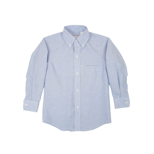 Male Long Sleeve Light Blue Oxford Shirt
