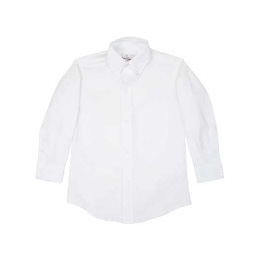 Male Long Sleeve White Oxford Shirt