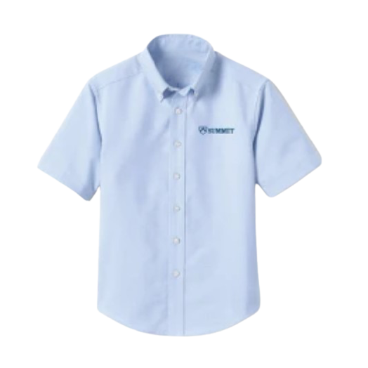 Male Short Sleeve Oxford Shirt with Summit Logo