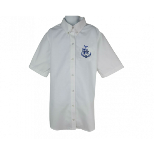 Male Short Sleeve Oxford Shirt with Lexington Catholic Logo