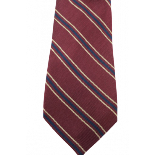 Maroon/Navy Stripe In Hand Tie