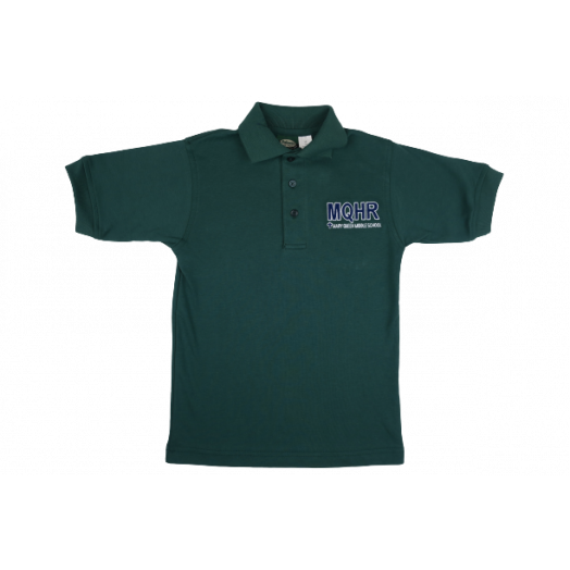 Short Sleeve Polo Shirt with Mary Queen Logo