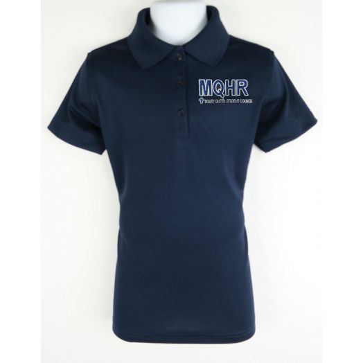 Female Short Sleeve Dri-Fit Polo Shirt with Mary Queen Logo (STUDENT COUNCIL)