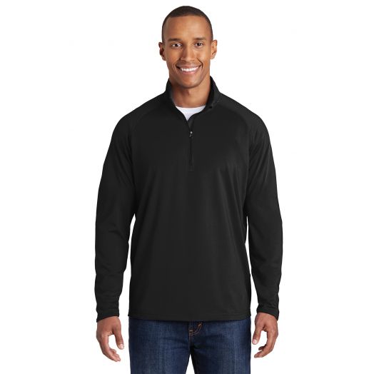 Men's 1/4 Zip Stretch Pullover with Emmanuel Baptist Logo